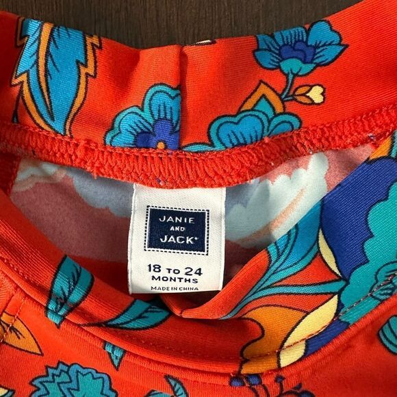 Janie and Jack Girls Rash Guard Top - 18-24M - Picture 3 of 4